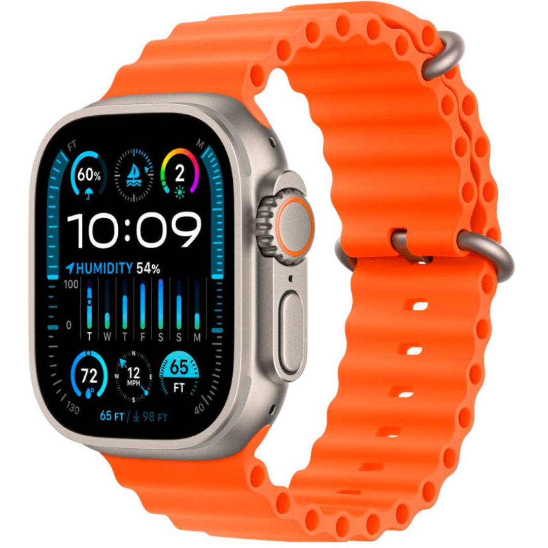 Apple Watch Ultra 2 –Titanium Smartwatch with Ocean Band, Dual-Frequency GPS & 100m Water Resistance