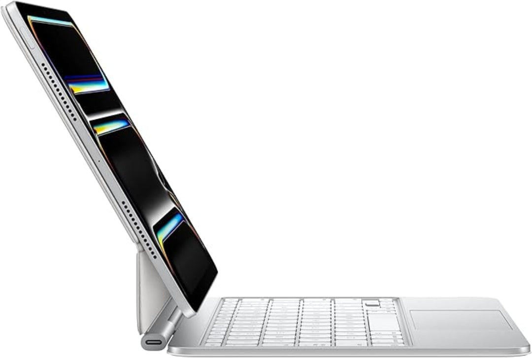 Apple Magic Keyboard for iPad Pro 11‑inch (5th Gen M4, 2024) -USB‑C Backlit Keyboard with Haptic Trackpad– White