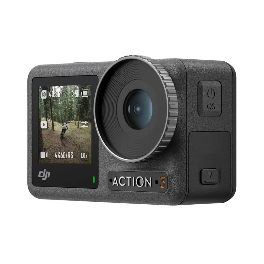 DJI Osmo Action 3 Standard Combo – 4K/120fps Action Camera with Dual Touchscreens, RockSteady 3.0, and 155° Ultra-Wide Lens