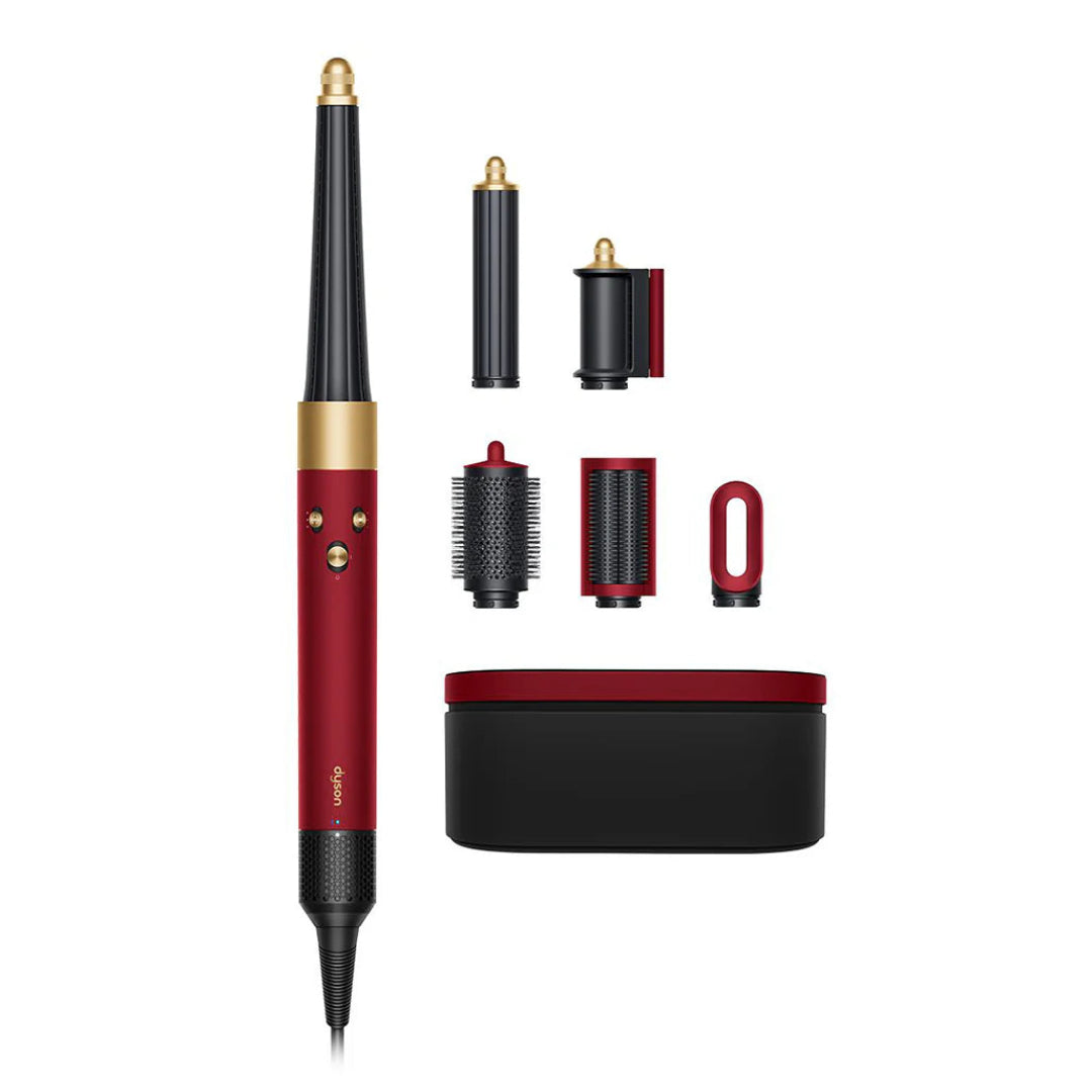 Dyson Airwrap i.d.™ – Advanced Heatless Styling with Bluetooth Control (HS08) Red Velvet/Gold