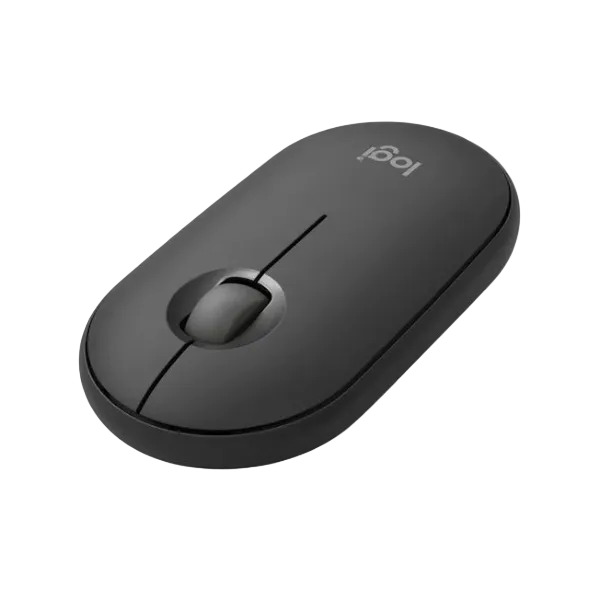 Black Logitech wireless mouse