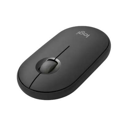 Black Logitech wireless mouse