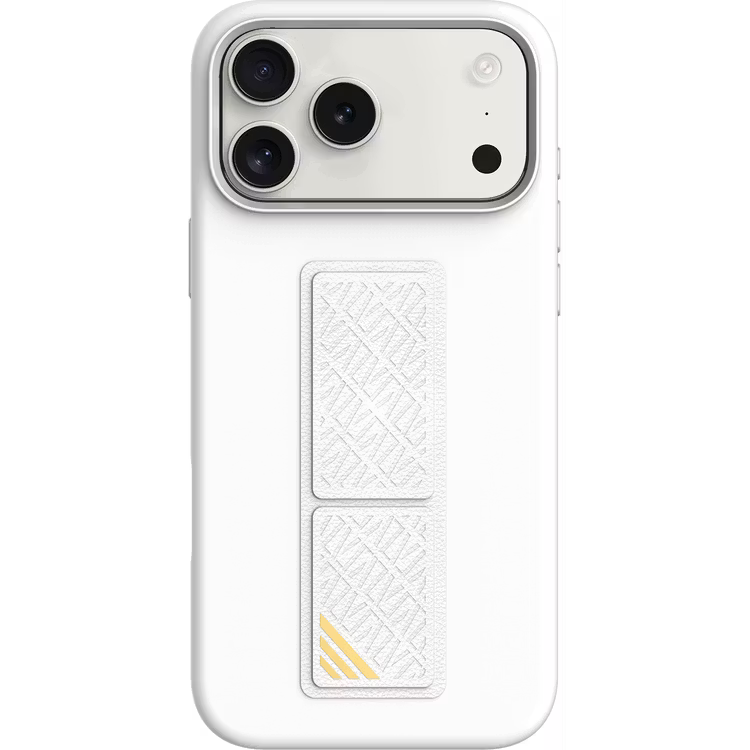 Levelo Morphix Silicone GripStand Case for iPhone 17 Pro Silver
