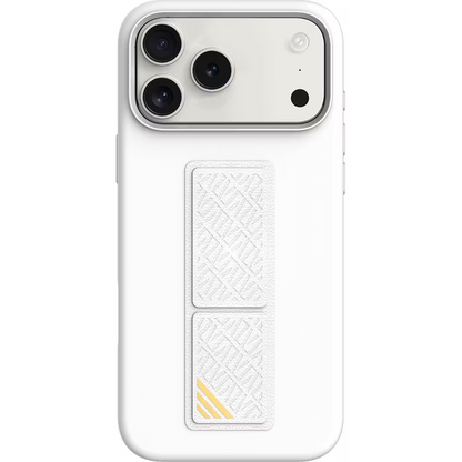 Levelo Morphix Silicone GripStand Case for iPhone 17 Pro Silver