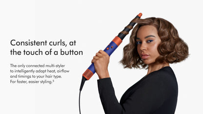Dyson Airwrap i.d.™ – Advanced Heatless Styling with Bluetooth Control (HS08) Red Velvet/Gold