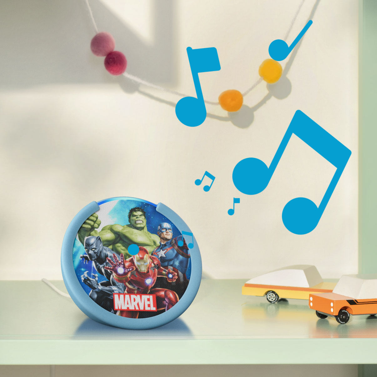 Amazon Echo Pop Kids Marvel’s Avengers Edition Smart Speaker with Alexa & Parental Controls