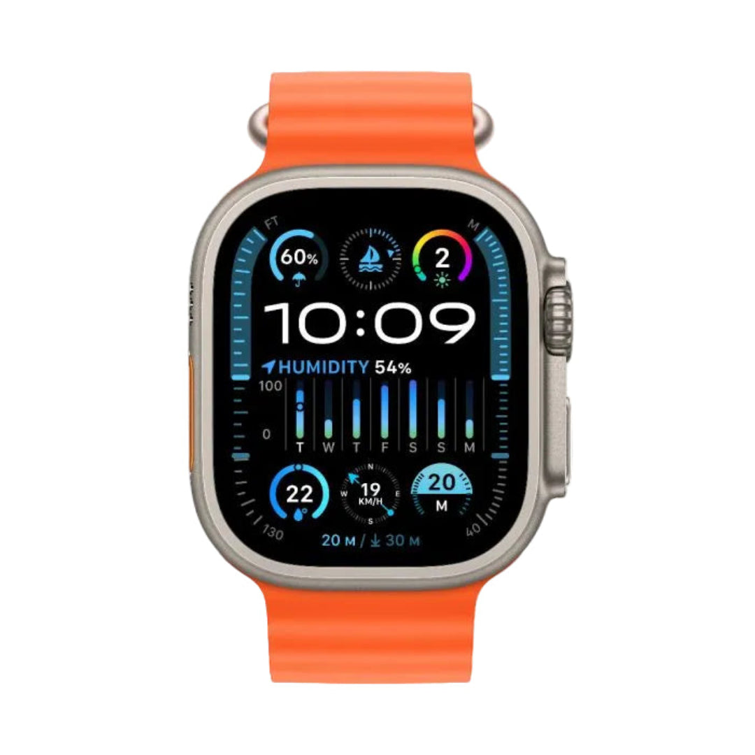 Apple Watch Ultra 2 –Titanium Smartwatch with Ocean Band, Dual-Frequency GPS & 100m Water Resistance