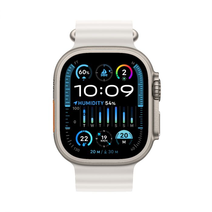 Apple Watch Ultra 2 –Titanium Smartwatch with Ocean Band, Dual-Frequency GPS & 100m Water Resistance