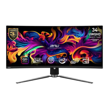 MSI MPG 341CQPX 34″ QD-OLED Curved Ultrawide Gaming Monitor – 240Hz-UWQHD